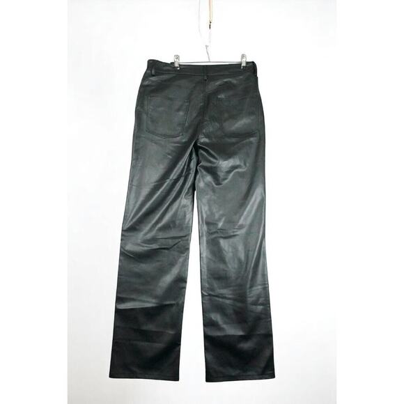 Zara ZW FAUX LEATHER ‘90S WIDE LEG PANTS 8 - Picture 8 of 9